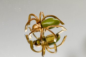 1950s Brass Spider Pin