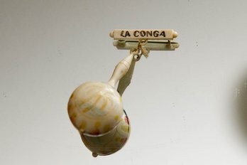 1950s Conga Pin With Maraca