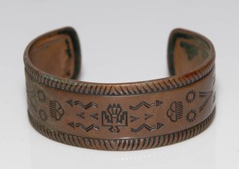 Copper Thunderbird Southwestern Design Cuff