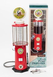 Antique Style Circa 1920s Mugs Gasoline Michigan's Mile Maker Gas Pump Dispenser With Box