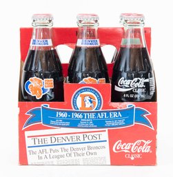 1960-1966 The AFL Era Denver Post Coca-Cola Classic 6-pack Bottles