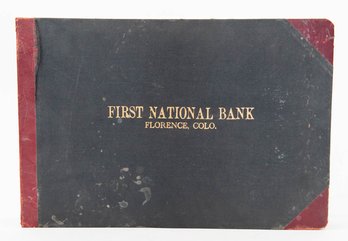 1920s The Indian Springs Land & Cattle Company First National Bank Florence, Colo. Check Book