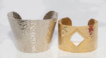 Gold And Silver Tone Cuff Bracelets