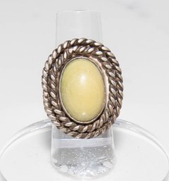 Sterling Silver Flourite Woven Design  Ring Size 5.5