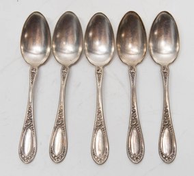 1835 R. Wallace Extra Sectional Silver Plate Spoons (5)