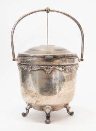 Silver Over Copper Footed Ice Bucket Circa 1940s