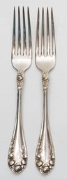 RW & S Sterling Dinner Forks (2) Pat. 1898 40.96g Each