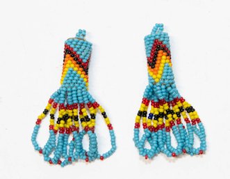 Handbeaded Peyote Stitched Dangle Earrings