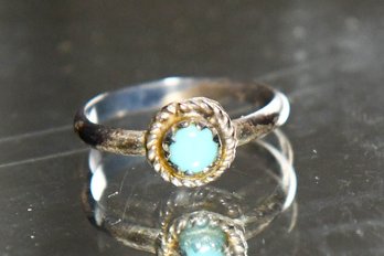 Sterling Baby Size Turquoise Ring