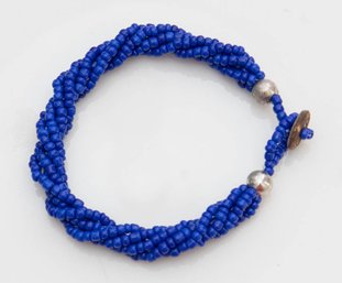 Cobalt Seed Bead Bracelet