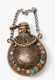 Copper Tibetan Snuff Bottle Pendant
