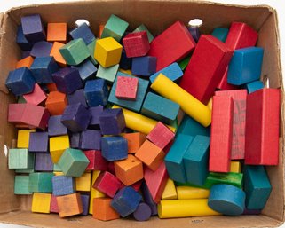 Lot Of Children's Colored Wood Blocks