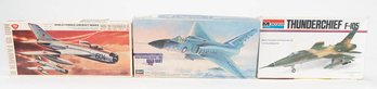 Thunderchief F-105, Mig 19 Farmer B And Delta Dart Model Kits AS IS