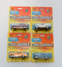 ERTL Cars Of The World Die Cast '57 Chevy, '32 Ford, '57 T-bird And Ford Mustang