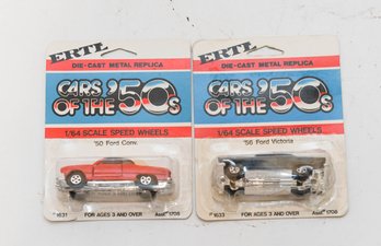 Ertl Cars Of The '50s Die Cast '56 Ford Victoria And '50 Ford Convertible.