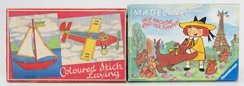 Vintage Madeline Ravensburger Game And Colored Stick Layering