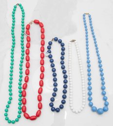 Solid Color Beaded Necklaces