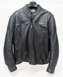 Harley Davidson FXRG Black Leather Jacket Men's X-Large Chest 46-49