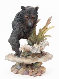 Bear Fishing Figurine Statue