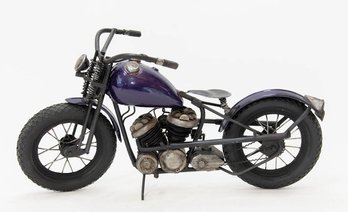 Purple Metal Motorcycle Home Decor