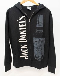 Jack Daniels Black Zip Up Hoodie Men's Size Large