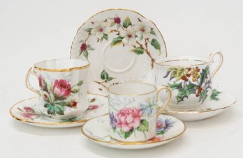 Staffordshire, Royal Albert And Hammersly Tea Cups And Saucers