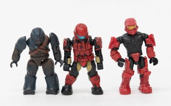 Halo Mega Bloks Odst Red Pilot, Convenant Brute And Red Spartan Mini Figures