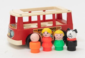 1970s Fisher Price Mini Bus And People