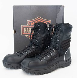 Harley Davidson Black Leather Judson Boot Men's Size 11.5 New In Box