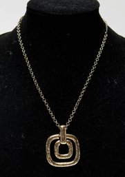 Dana Buchman Square Abstract Gold Tone Necklace