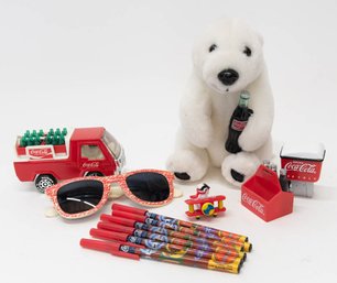 Coca-Cola Pens, Buddy L Truck, Polar Bear, Sunglasses And Magnets