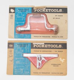 Marx Toy Pocket Tools Combination Square And Bit Brace New In Package