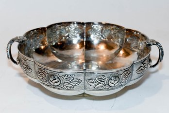 Large Mexican Sterling Silver Serving Bowl