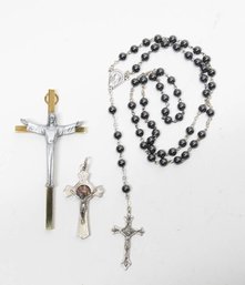 Religious INRI Rosary Beads And Cross