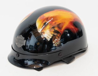 Harley Davidson Hybrid Flaming Skulls Motorcycle Helmet Size Large