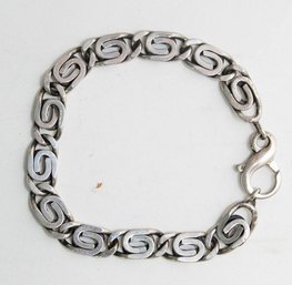 Cascade Scroll Link Silver Tone Bracelet
