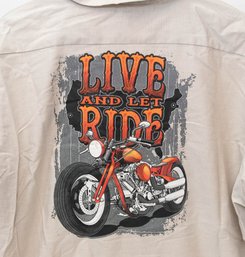 Milwaukee Cycle Supply Savage Live And Let Ride Mechanics Shirt Size 2XL