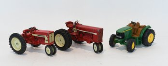 ERTL John Deere, Farmall 404 And IH Tractors 1/16 Scale (missing Pieces)