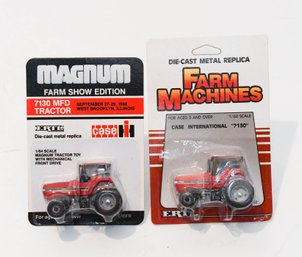 1988 ERTL 7130 MFD Tractor And Case 7130 Tractor 1/64 Scale