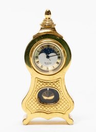 Bulova Brass Small Desk Clock