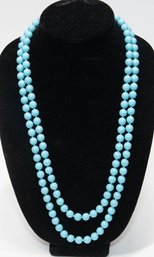 1950s Aqua Blue Plastic Infinity Necklace