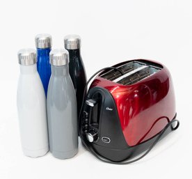 Red Oster Toaster And New Water Bottles