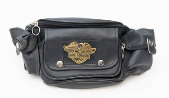 Harley Davidson Black Leather Waist Pack