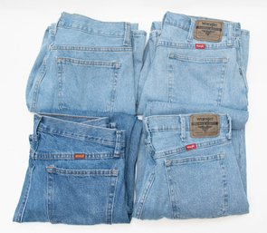 Wrangler, George And Rustler Men's Jeans Sizes 33x30 And 34x30