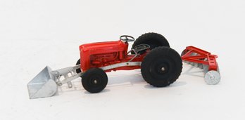 1950s Tootsie Toys Ford 8N Tractor With Loader And Disc Plow