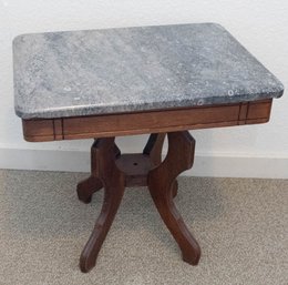 Antique Marble Top Eastlake Style Side Table