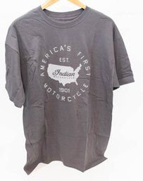 Indian America's First Motorcycle Grey T-shirt Size XL New