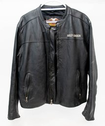 Harley Daividson Men's Black Leather Jacket Size Large