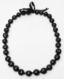 23' Black Fukui Nut Necklace
