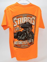 2019 Sturgis 79th Annual Motorcycle Rally Orange T-shirt Size Medium